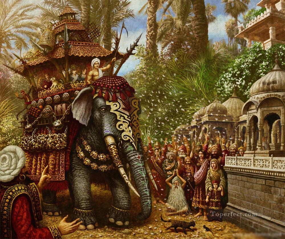 Rat Elephant from India Oil Paintings